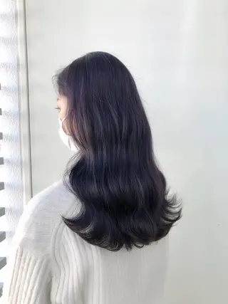 ロング カラー 韓国🇰🇷レイヤー 映える顔周り🩷のヘアスタイル
