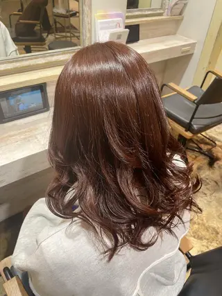 ミディアム カラー 透明感カラー｡:* ナナカ🌦️のヘアスタイル