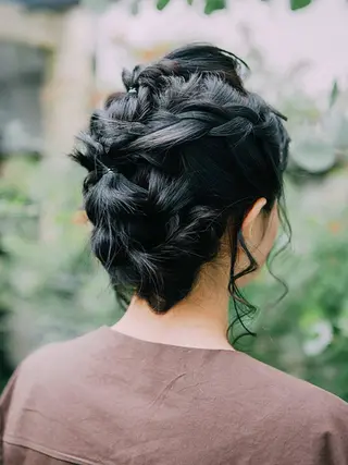 セミロング ヘアアレンジ 福島 浩司のヘアスタイル