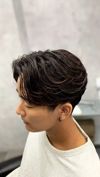 ミディアム パーマ メンズ 💈メンズ特化💈 barberコウヨウのヘアスタイル