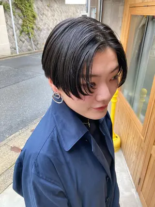 ショート カラー パーマ BRUNTJET所属・MAEDA MADOKAのヘアスタイル