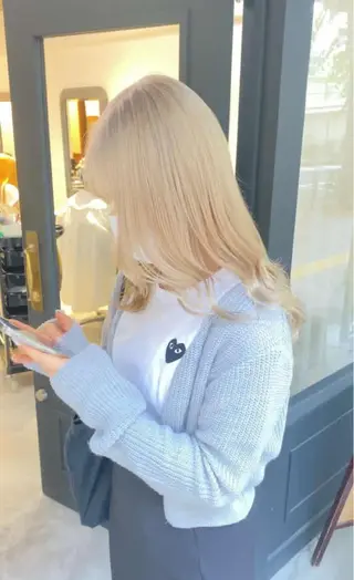 ロング カラー 縮毛矯正/髪質改善/ 🔥/銀座/はやとのヘアスタイル