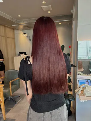 ロング りあの🎀 /暖色カラー🍒のヘアスタイル