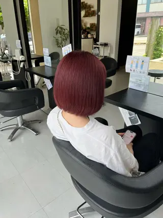 ミディアム カラー 諸岡 玲のヘアスタイル