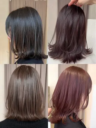 ミディアム カラー 上場 健史のヘアスタイル