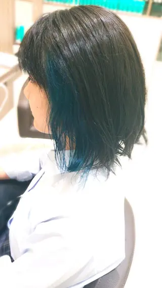 ミディアム カラー 田中 慎也のヘアスタイル