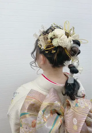 セミロング ヘアアレンジ GRANLUSSO 〜グランルッソ駅前店所属・木口 嘉美のヘアスタイル