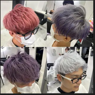 ショート カラー パーマ ヘアアレンジ メンズ 🔥メンズパーマ特 化🔥渡辺一翔🔥のヘアスタイル