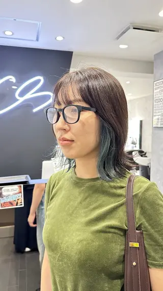 カラー CS made by SHACHU 大阪堀江店【シーエス メイド バイ シャチュー】所属・デザイン特化ブリーチ 堀江美容室/ぱぴのヘアスタイル