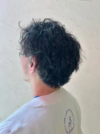 ショート パーマ メンズパーマ特化 外山 健太のヘアスタイル