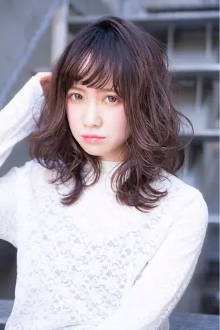 セミロング カラー hao所属・西山 頌太のヘアスタイル