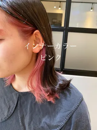 ミディアム カラー ﾊｲﾄｰﾝ/ｶﾗｰ/ 用賀/稲若健太郎のヘアスタイル