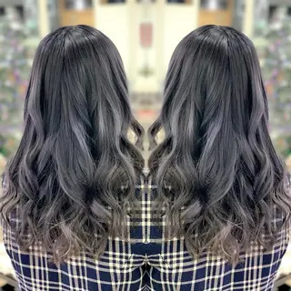 ロング カラー れん/ハイトーン /エクステ/韓国風のヘアスタイル