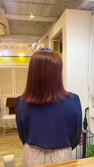 ミディアム カラー Garland 表参道所属・ミディアムレイヤー/ 艶カラー🎀　emiのヘアスタイル