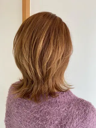 セミロング haru🌘レイヤー ・ウルフ/川崎のヘアスタイル