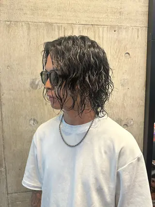 ミディアム パーマ メンズ ツイスパ/メンズ パーマ/歩夢のヘアスタイル