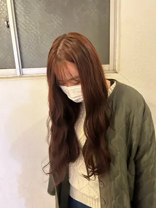 ロング カラー 愛結 暖色カラー🎀🩰のヘアスタイル