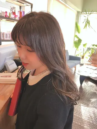 セミロング カラー むらまつ えりこのヘアスタイル