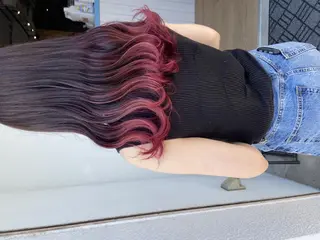 セミロング カラー corazon ブリーチのヘアスタイル