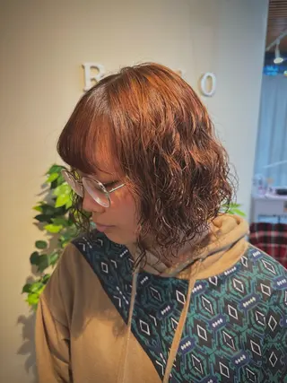 ショート カラー パーマ KAKERU/ボブ/ ショート/パーマ🌱のヘアスタイル