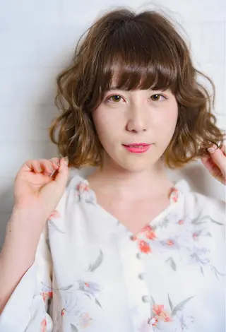 ミディアム Agu  hair rupia 金沢店所属・金沢美容室/ 艶髪/夜営業/JINのヘアスタイル