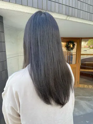 セミロング カラー FUJINO RYOのヘアスタイル