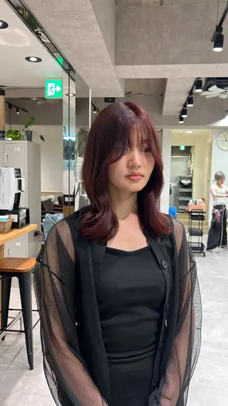 ミディアム カラー 透明感カラー/ボブ / MARIE🍇のヘアスタイル