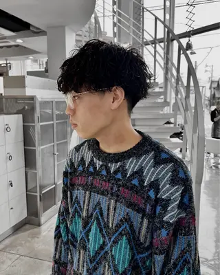 ショート パーマ メンズ メンズ🔥 撮影モデル募集のヘアスタイル