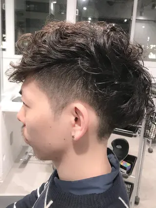 ショート パーマ メンズ Lehm所属・表参道/さあ や/大人ナチュラルのヘアスタイル