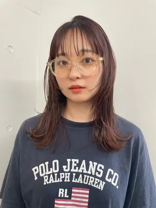 セミロング 原 菜帆のヘアスタイル