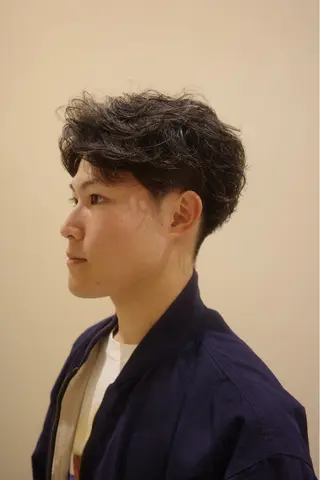 メンズ 韓国ヘア/髪質改善/ レイヤー/ブラウンのヘアスタイル