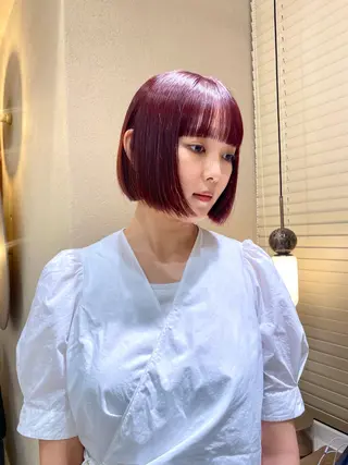 ショート カラー 🌼似合わせボブ .暖色🌼浅井 遥のヘアスタイル