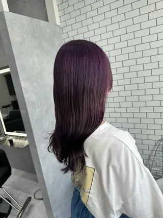 ロング 透明感/ブリーチ縮毛 /髪質改善/星野純一のヘアスタイル