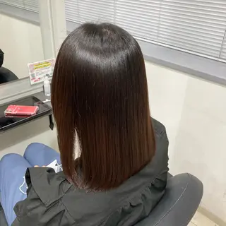 ミディアム パーマ ピンクカラー🎀 米津 美佑のヘアスタイル