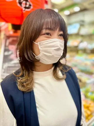 ミディアム レイヤー/ウルフ/ /奈良/ RIHOのヘアスタイル