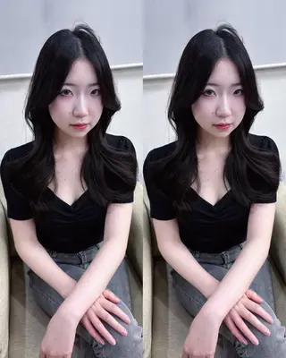 ロング emmie by  moremuu所属・レイヤー/韓国ヘア ハイトーンAIRIのヘアスタイル