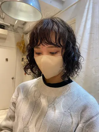 ミディアム パーマ BOTTOMS所属・🌸透明感艶 カラー🌸Yuukiのヘアスタイル