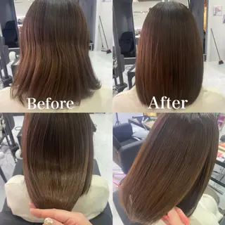 ミディアム 髪質改善×矯正🫧 韓国ヘアasamiのヘアスタイル