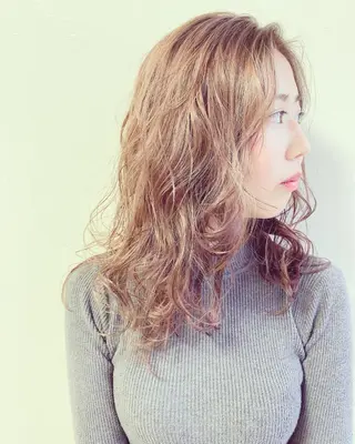 セミロング カラー hair &eye LAWE.店長のヘアスタイル