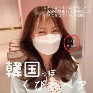 セミロング 韓国ヘア🇰🇷髪質 改善たけるのヘアスタイル