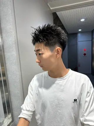 ショート カラー パーマ ヘアアレンジ メンズ スパイキー/フェザー /波巻き/かいとのヘアスタイル