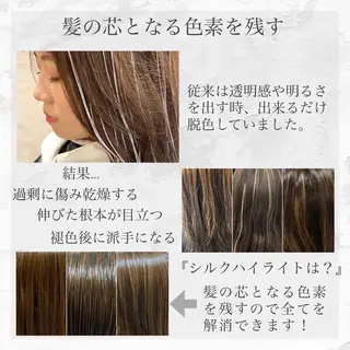 ミディアム カラー アオガミ （前髪顔周りカット）のヘアスタイル