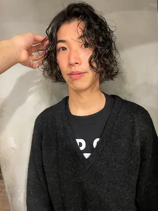 ミディアム パーマ メンズ 🌈前田ジュン /ショート/似合わせのヘアスタイル