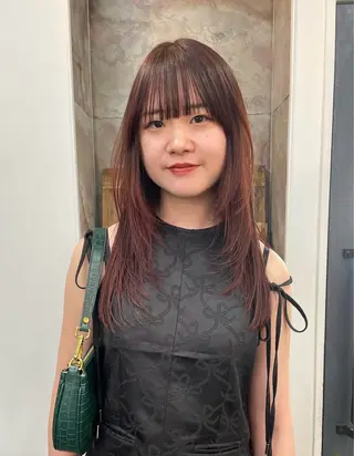 ロング カラー 原 菜帆のヘアスタイル