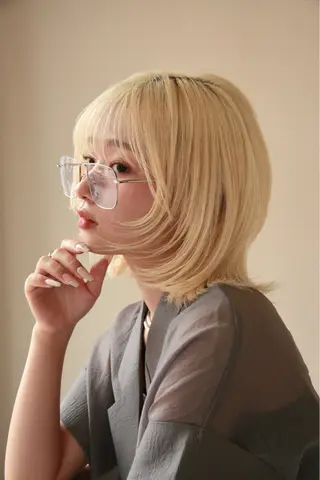 ミディアム 自由ヶ丘 ボブ/レイヤーのヘアスタイル