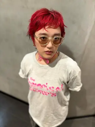 ショート カラー 優 作のヘアスタイル