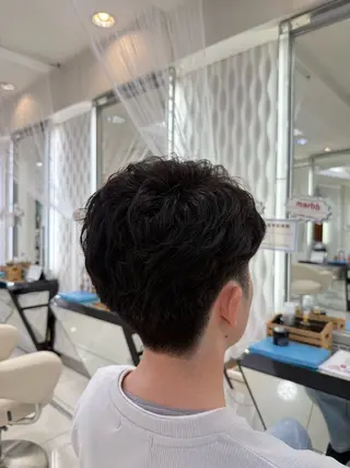 ショート パーマ メンズ 🔥men's🔥 三上 拓真のヘアスタイル