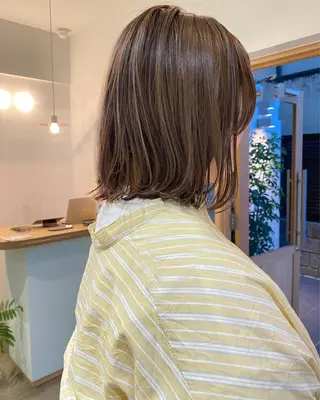 ミディアム カラー ヘアアレンジ Nancy所属・束感まつげ❤︎ あみのマツエク・マツパデザイン