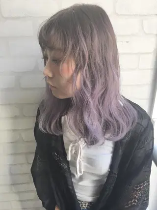 ミディアム カラー ヘアアレンジ エクステの神様 ▫️原島ユウヤ▫️のヘアスタイル