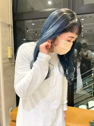 ロング カラー ヘアアレンジ GRAND OMOTESANDOのヘアスタイル